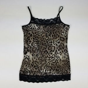 Maurices Animal Print and Lace Spaghetti Strap